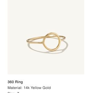 Mejuri 360 ring 14k yellow gold size 7